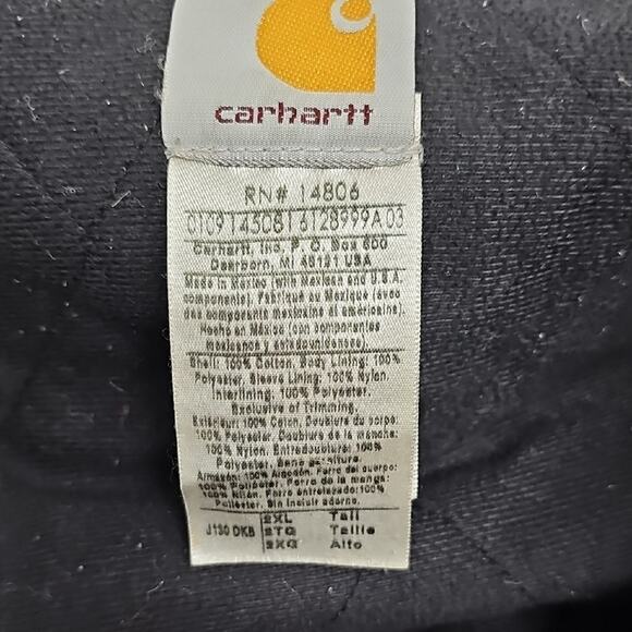 Carhartt Men's Dark Brown Hooded Performance Jacket w/Pockets Size 2XLT - Picture 8 of 12